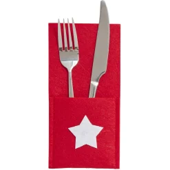 Clearance Porte couvert de noël en feutrine Rangement De Cuisine