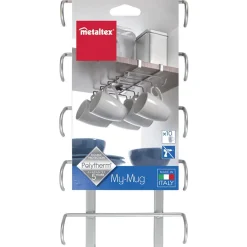 Best Porte tasse x10 Metaltex à fixer sur étagère Rangement De Cuisine