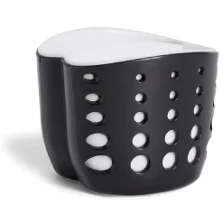 Hot Porte-éponge en plastique noir - 9,5x9,5xH8,3cm Rangement De Cuisine