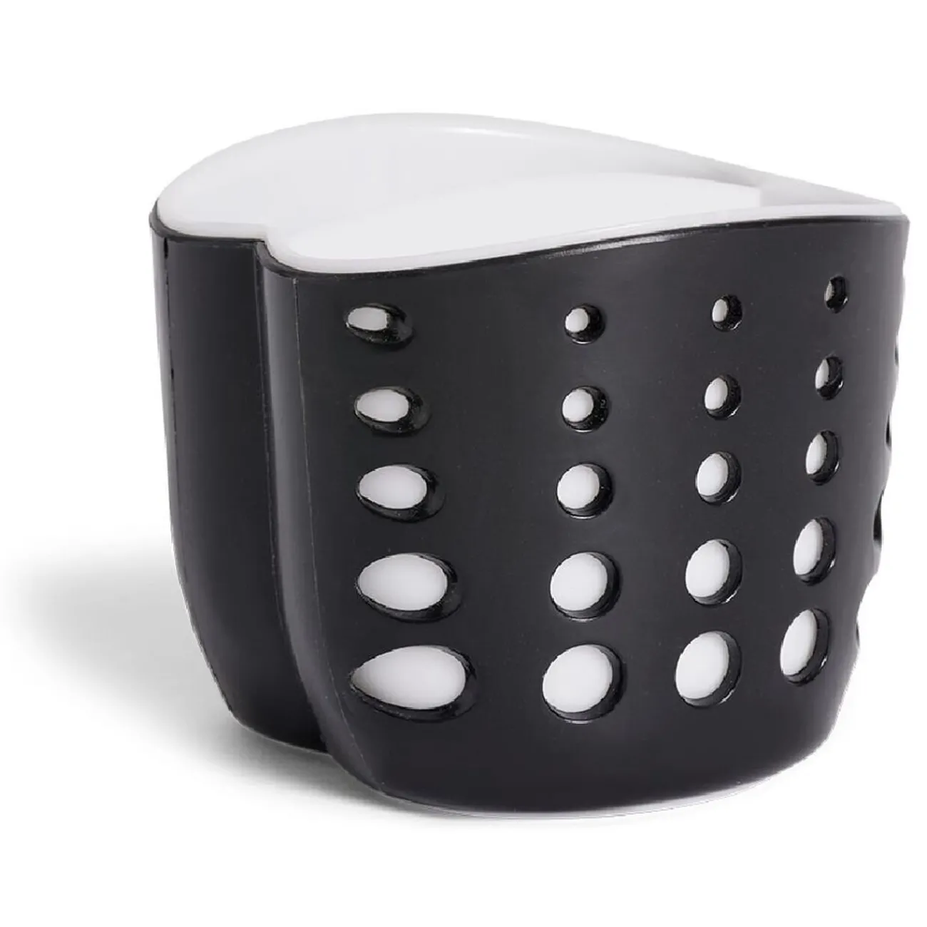 Hot Porte-éponge en plastique noir - 9,5x9,5xH8,3cm Rangement De Cuisine