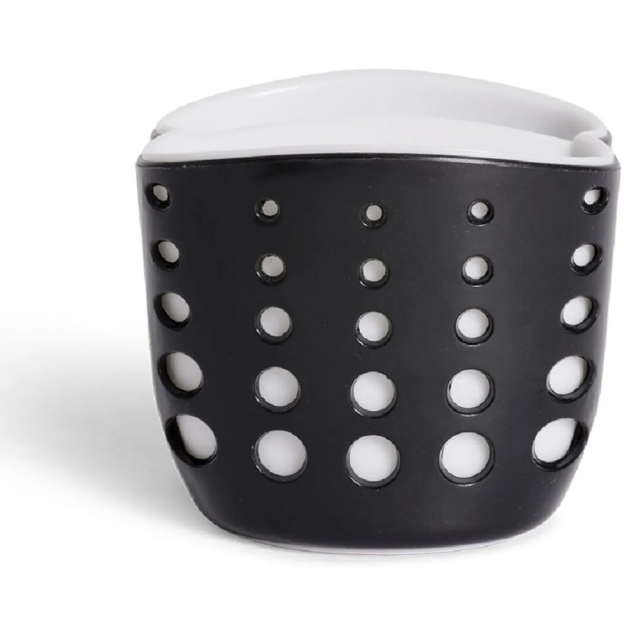 Hot Porte-éponge en plastique noir - 9,5x9,5xH8,3cm Rangement De Cuisine