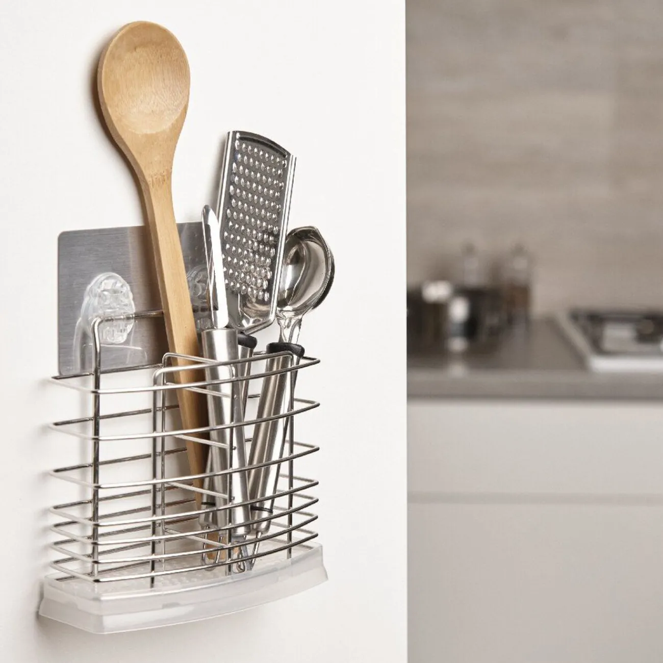 Discount Pot à ustensiles adhésif Rangement De Cuisine