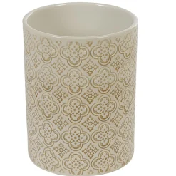 Clearance Pot à ustensiles de cuisine en céramique à motifs beige Rangement De Cuisine
