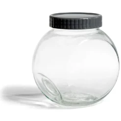Sale Pot en verre transparent avec couvercle plastique - 16x11,5xH.16cm Conservation Alimentaire