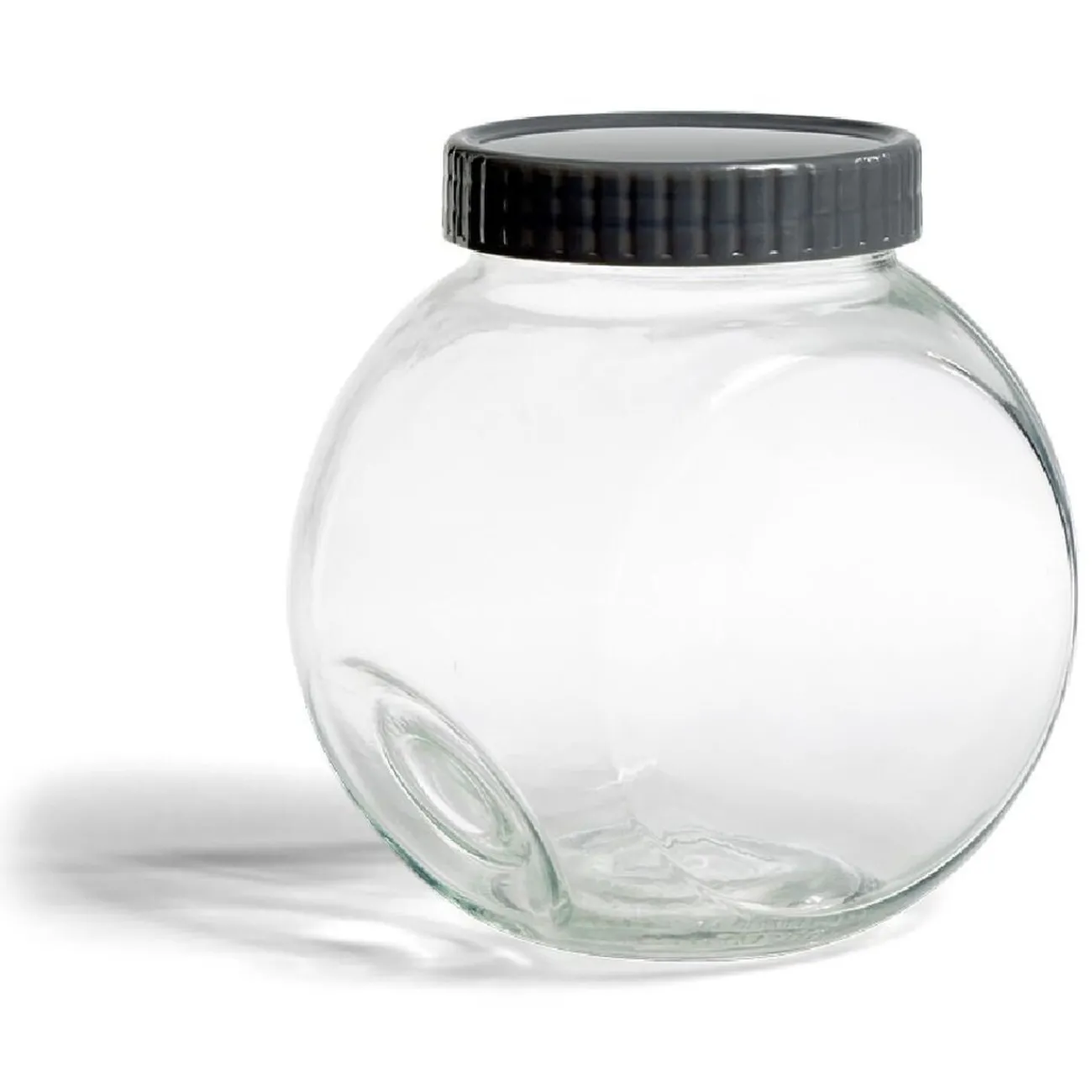 Sale Pot en verre transparent avec couvercle plastique - 16x11,5xH.16cm Conservation Alimentaire