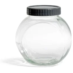 Sale Pot en verre transparent avec couvercle plastique - 16x11,5xH.16cm Conservation Alimentaire