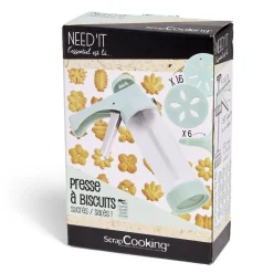 Hot Presse à biscuits sucrés/salés 16 disques et 6 douilles Préparation Culinaire