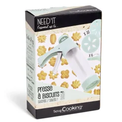 Hot Presse à biscuits sucrés/salés 16 disques et 6 douilles Préparation Culinaire
