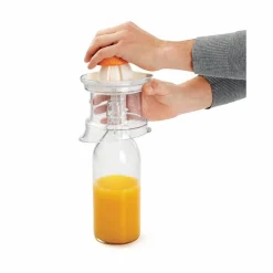 Hot Presse agrumes Metaltex transparent couvercle blanc 2 cônes Préparation Culinaire