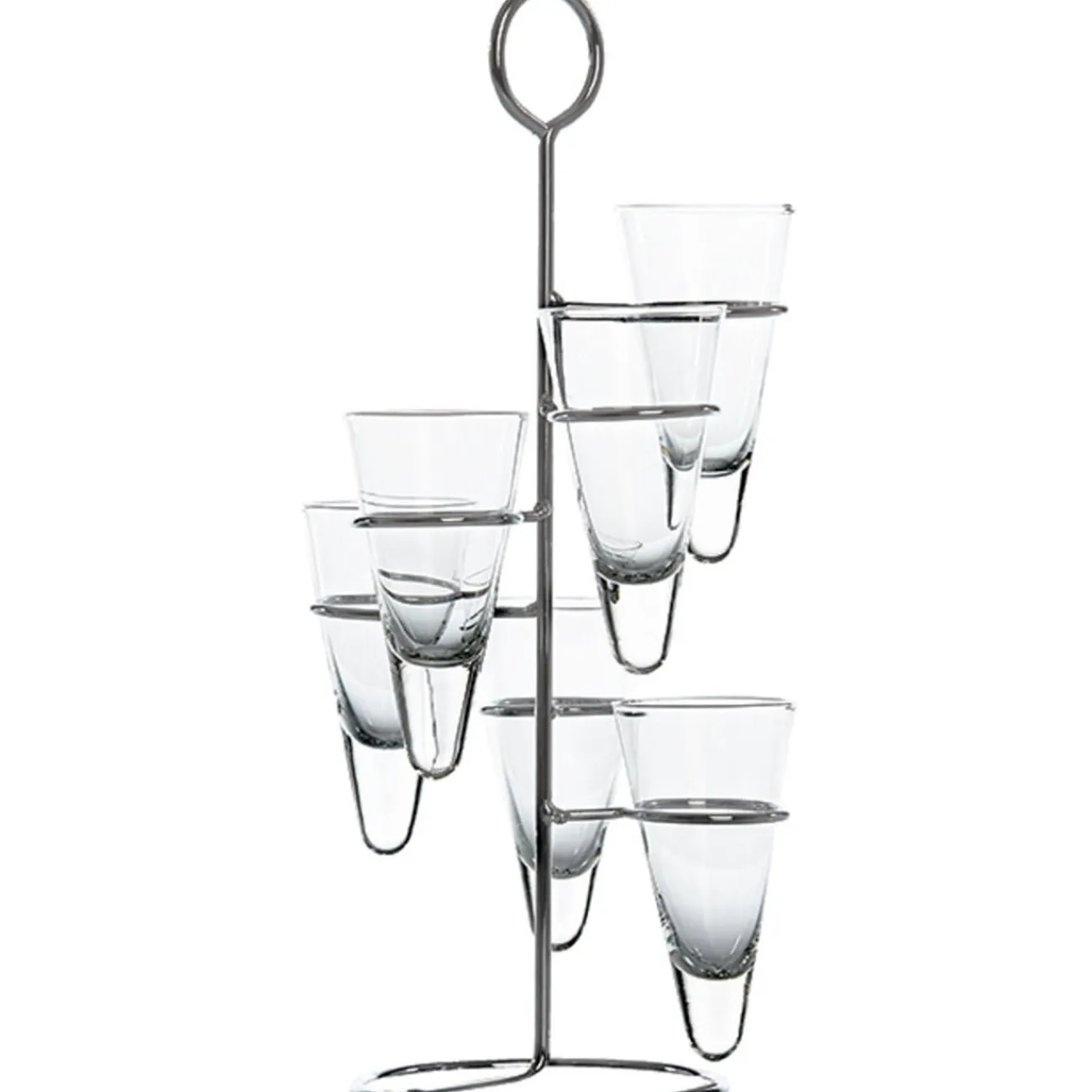 Présentoir et 6 verrines coniques|Gifi