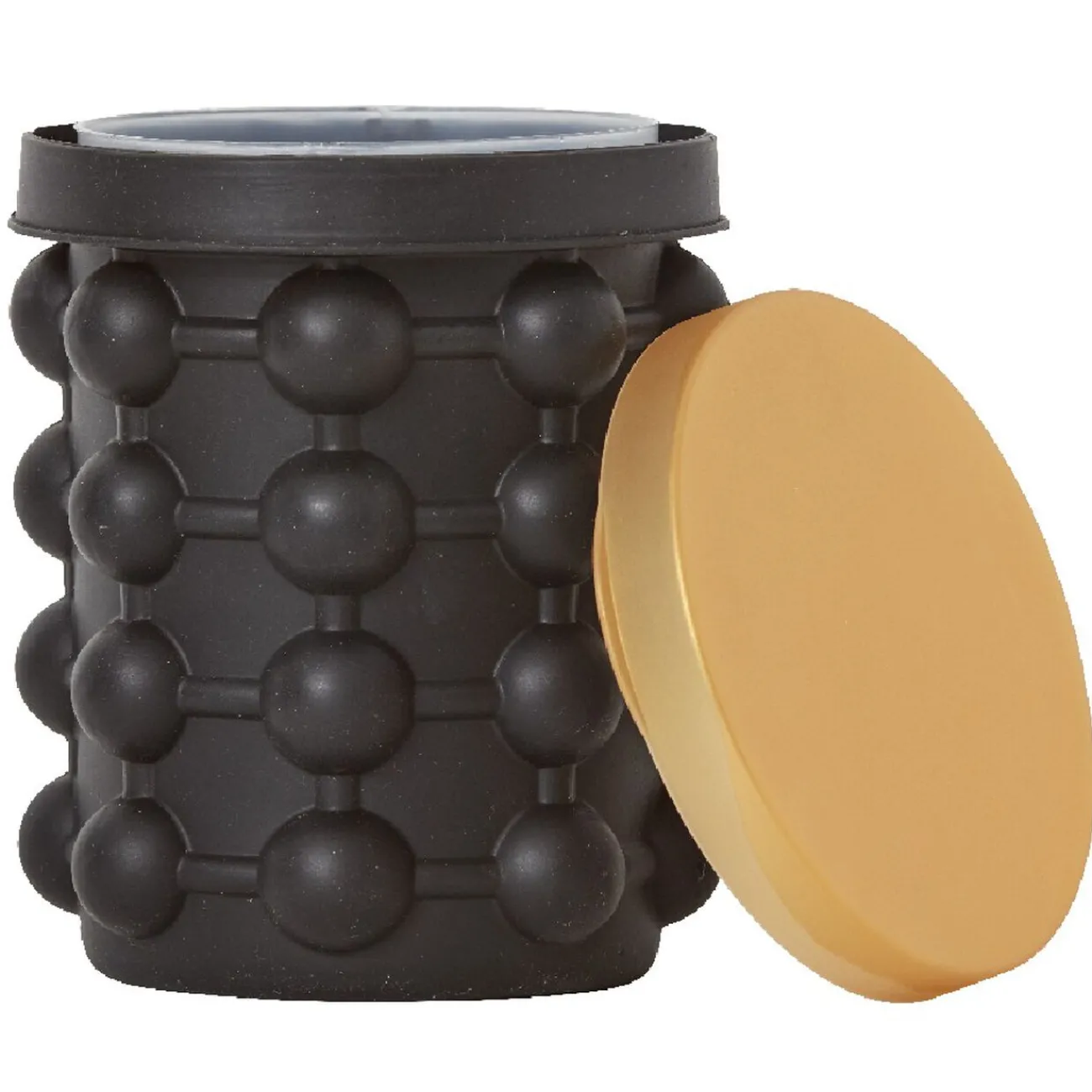 Rafraîchisseur de bouteille bac à glaçons 2en1 noir et doré|Gifi Best