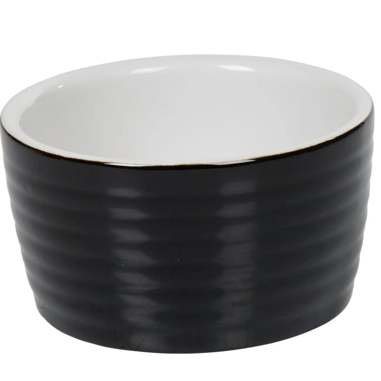 Clearance Ramequin individuel grès côtelé noir Cuisson
