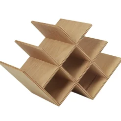 Clearance Range bouteilles 8 compartiments bois naturel Rangement De Cuisine