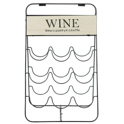 Best Range bouteilles 9 compartiments métal noir bois design Wine Rangement De Cuisine