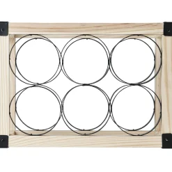 Outlet Range bouteilles x6 noir et bois Rangement De Cuisine