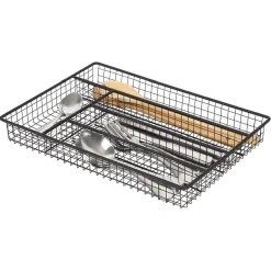 Discount Range couvert pour tiroir grillage en fer noir Rangement De Cuisine