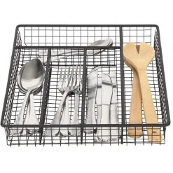 Discount Range couvert pour tiroir grillage en fer noir Rangement De Cuisine