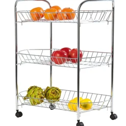 Clearance Resserre de cuisine à roulettes 3 étages Rangement De Cuisine