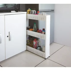 Best Resserre de cuisine blanc 3 niveaux Rangement De Cuisine