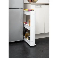 Best Resserre de cuisine blanc 3 niveaux Rangement De Cuisine