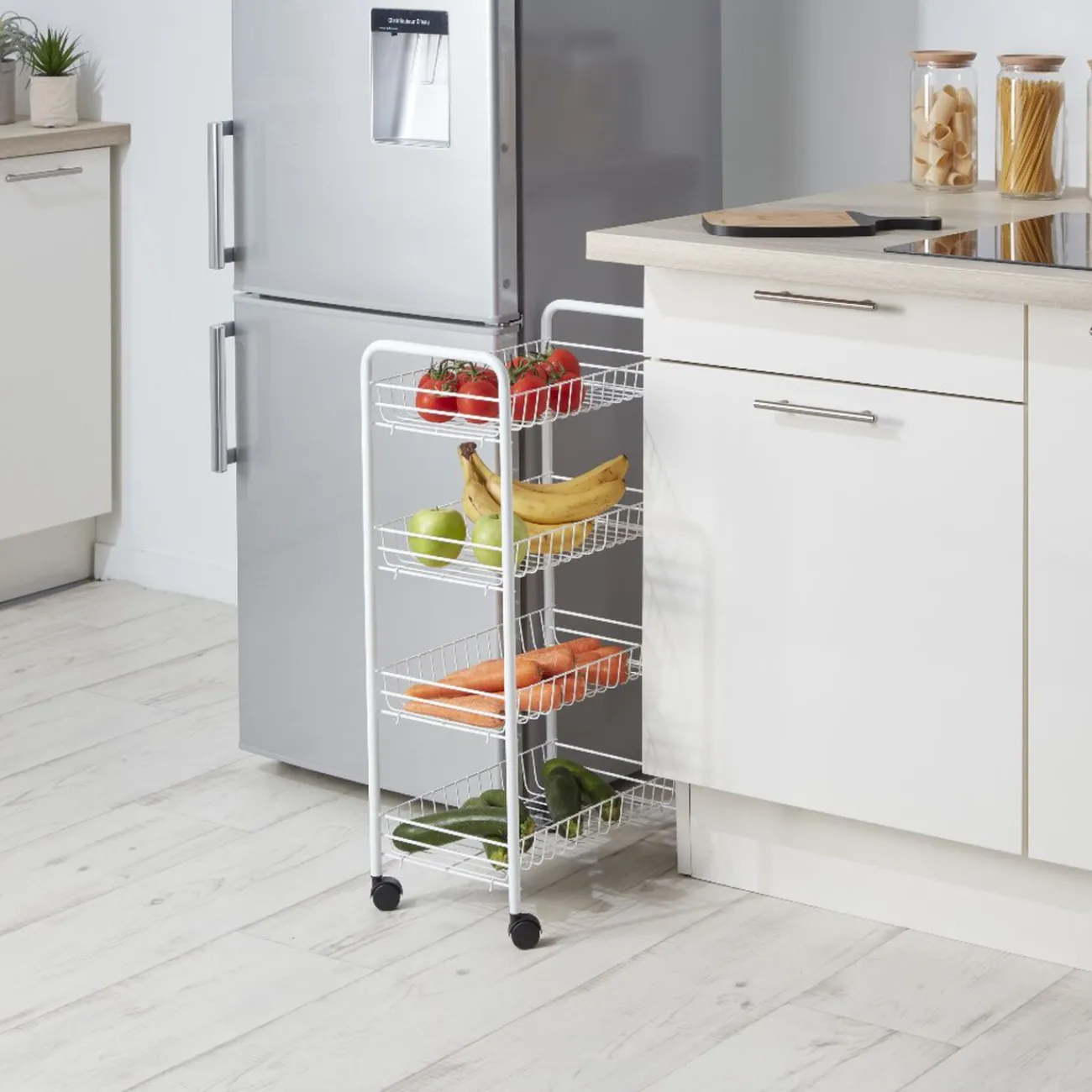 New Resserre légumes 4 étages en métal Rangement De Cuisine