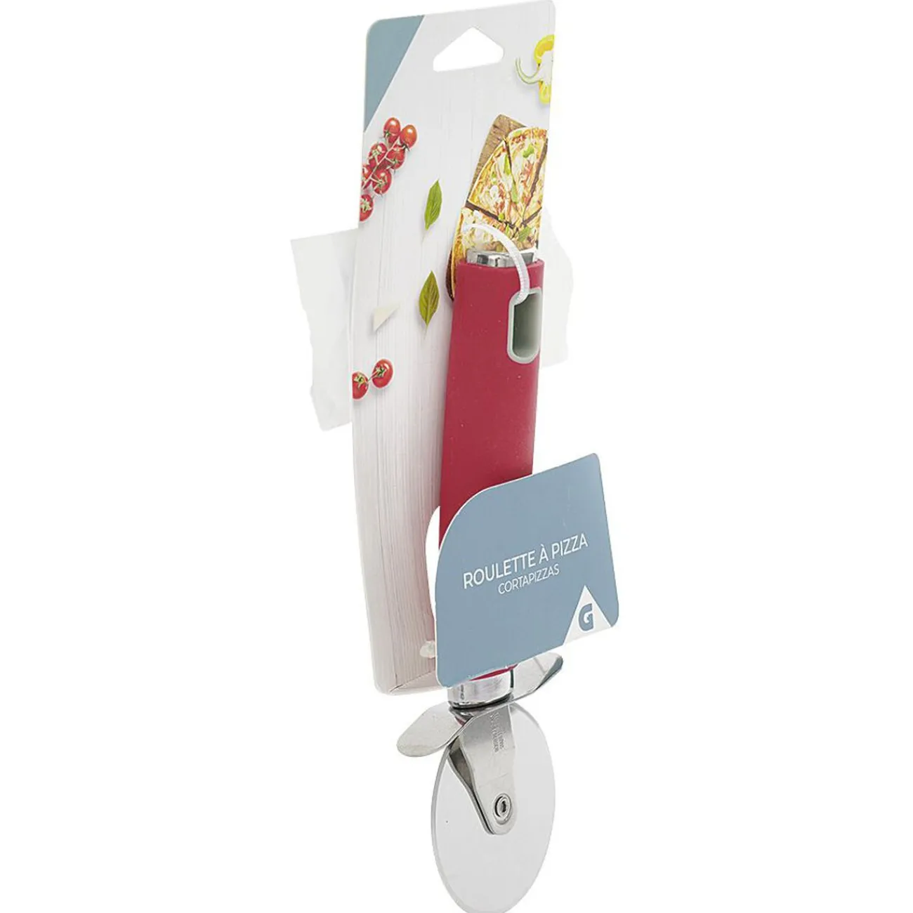 Online Roulette à pizza en inox manche polypropylène rouge Préparation Culinaire