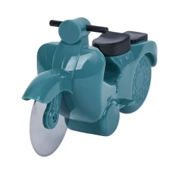 Roulette à pizza forme scooter rouge ou bleu Préparation Culinaire