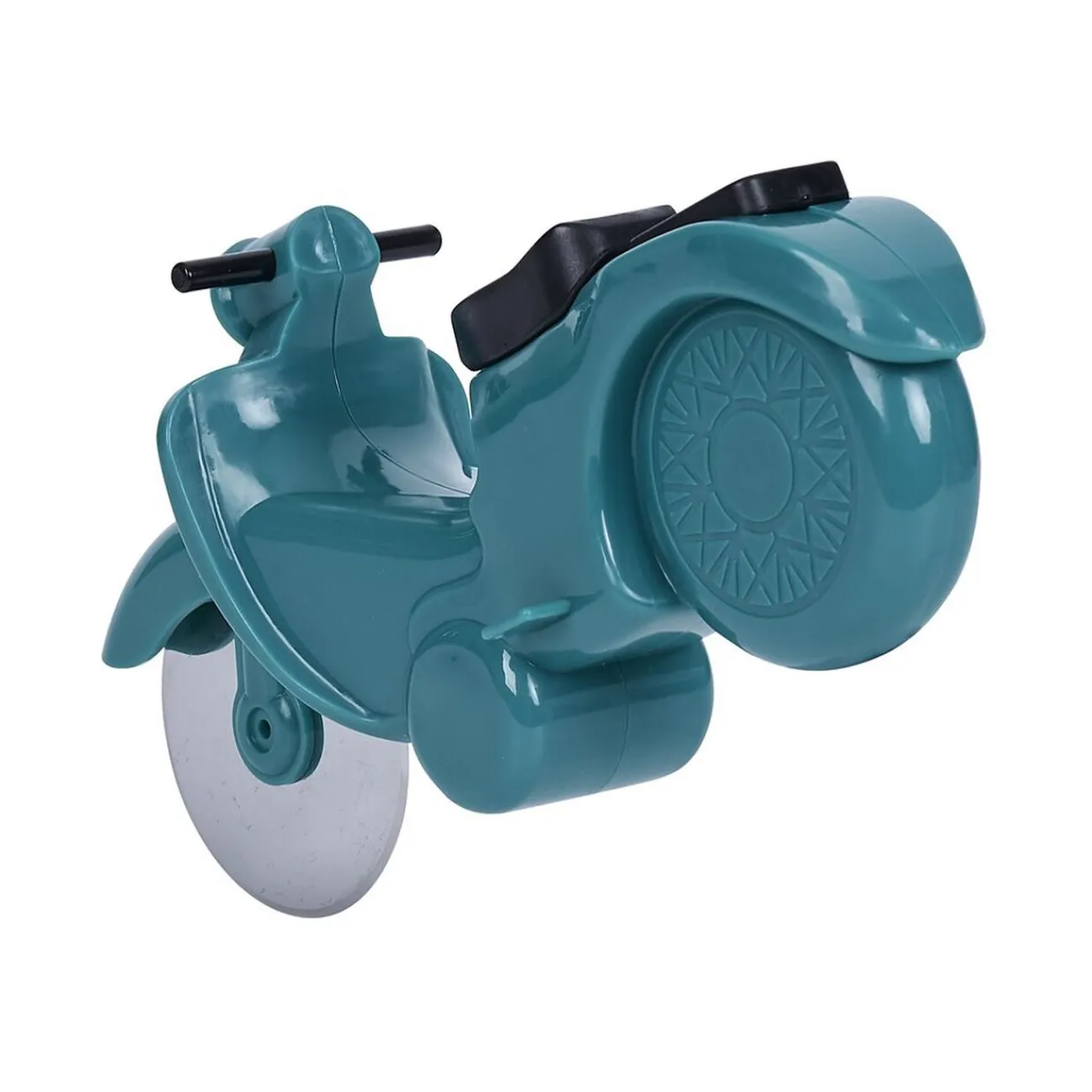 Roulette à pizza forme scooter rouge ou bleu Préparation Culinaire