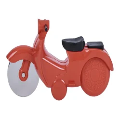 Roulette à pizza forme scooter rouge ou bleu Préparation Culinaire