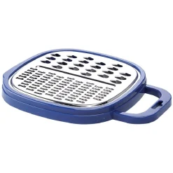 Râpe avec récipient en inox et plastique bleu Préparation Culinaire