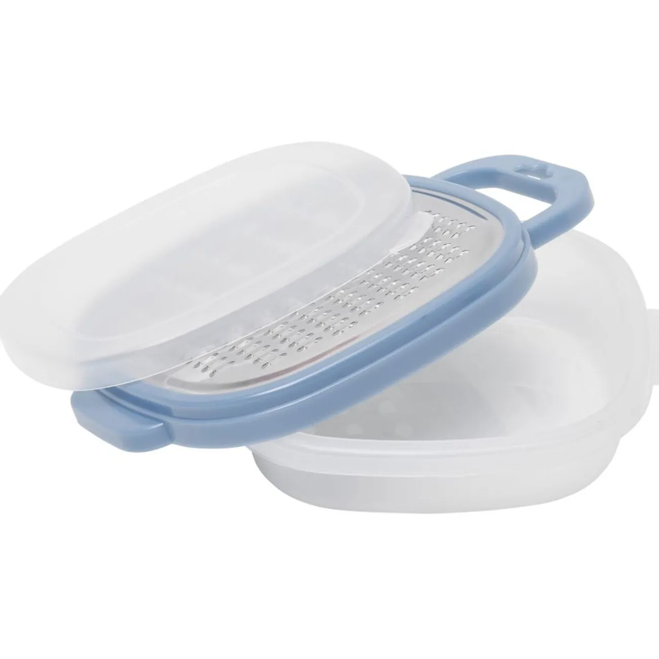 Outlet Râpe inox avec récipient en plastique Préparation Culinaire