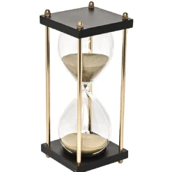 Discount Sablier transparent noir et doré Préparation Culinaire