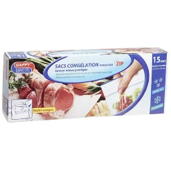 Sale Sac congélation à fermeture pression moyen modèle x15 Conservation Alimentaire