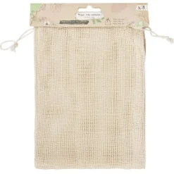 Sale Sac en coton blanc x3 Conservation Alimentaire