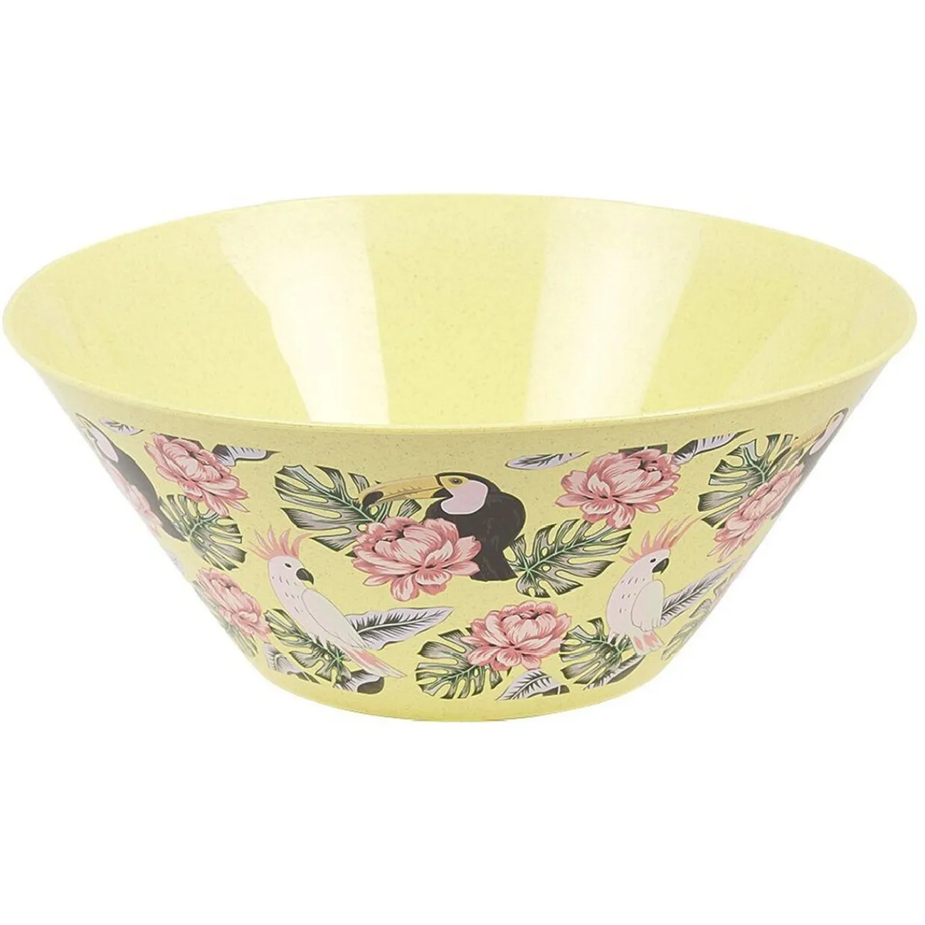 Saladier décor oiseau et feuille|Gifi