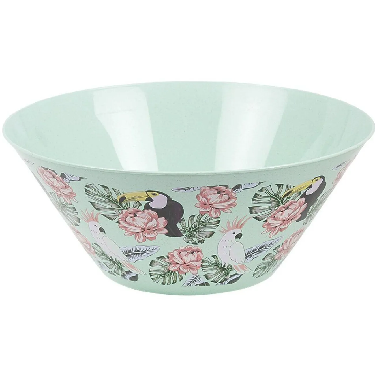 Saladier décor oiseau et feuille|Gifi