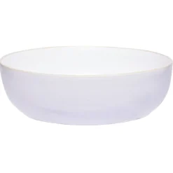 Saladier en faïence blanc avec liseré crème|Gifi Discount