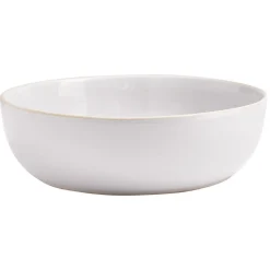 Saladier en faïence gris avec liseré crème|Gifi Outlet