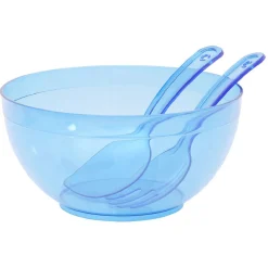 Saladier en plastique coloré avec couverts de service|Gifi Outlet