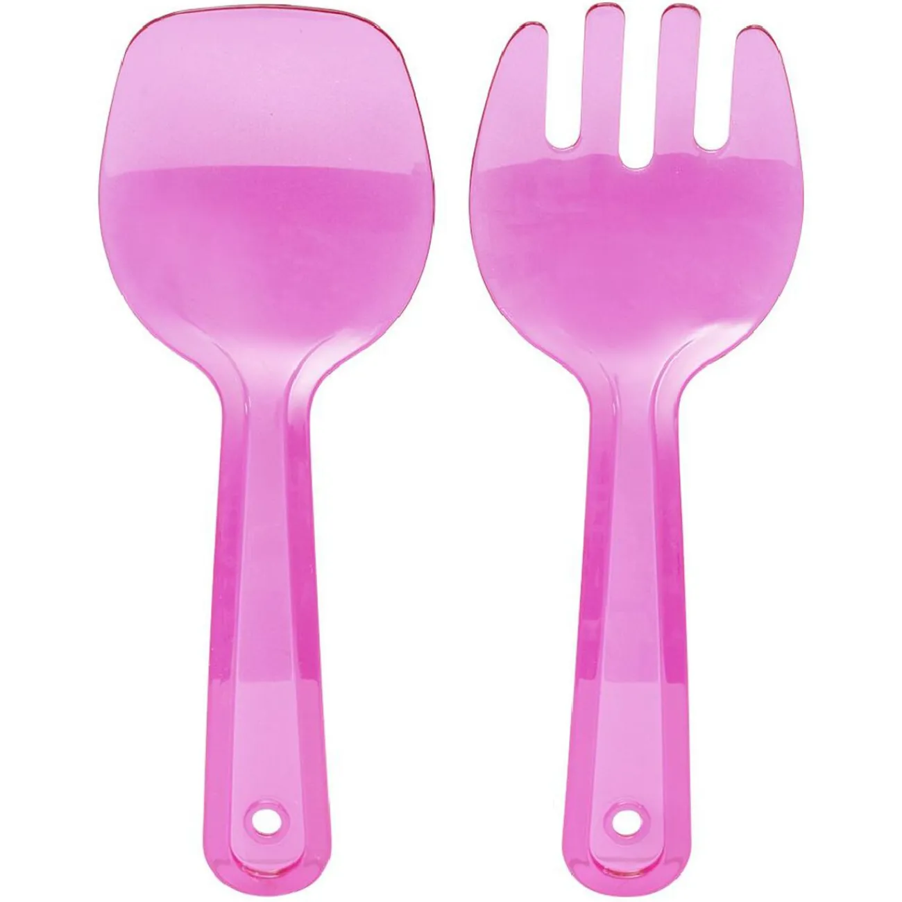 Saladier en plastique coloré avec couverts de service|Gifi Outlet