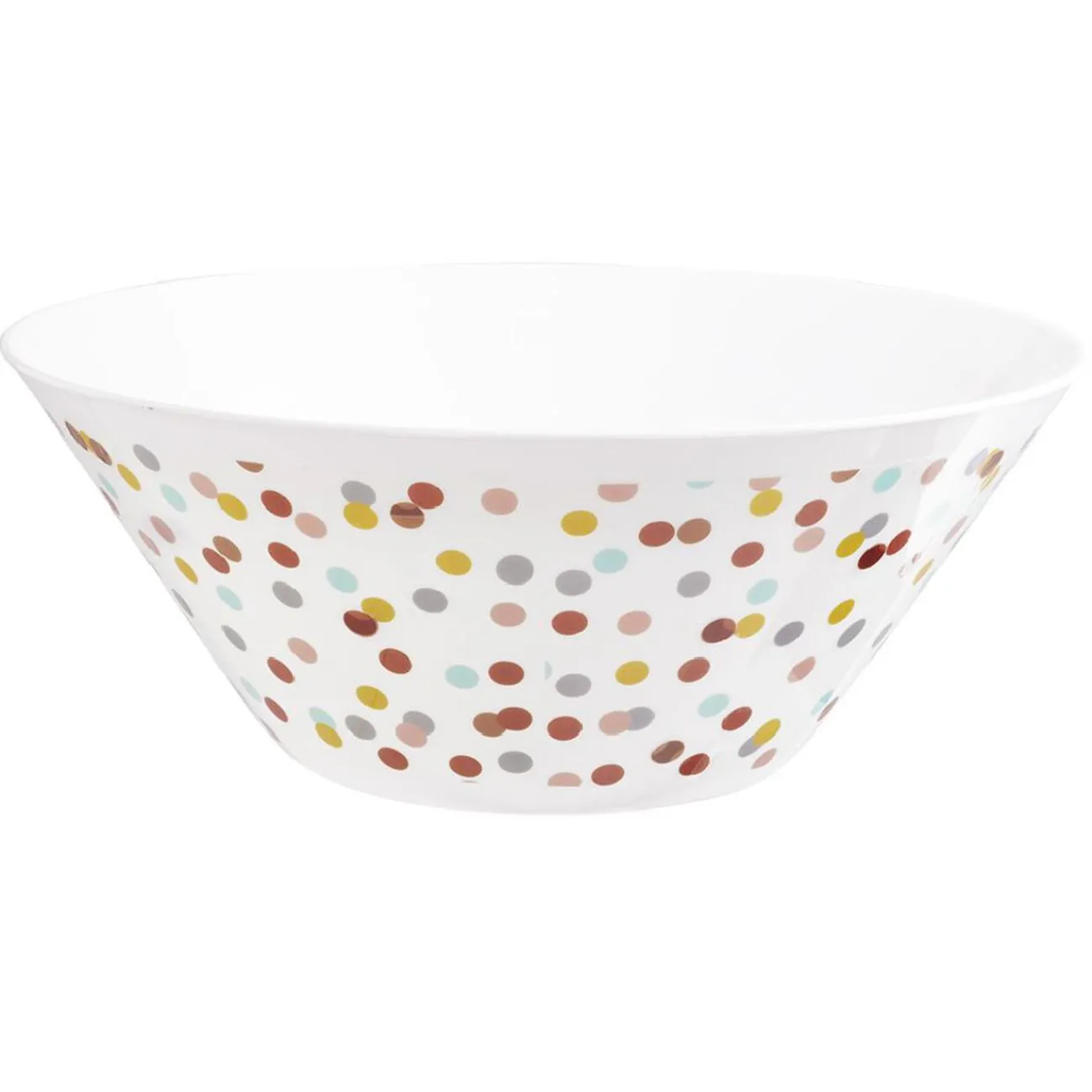 Saladier en plastique décor pois multicolore|Gifi New
