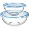 Outlet Saladier en verre avec couvercle x 2 Vaisselle Et Accessoires De Table