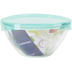 Saladier en verre Luminarc Keep'n Bowl couvercle vert Ø28cm|Gifi