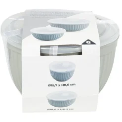 Saladier faïence x 2 avec couvercle plastique|Gifi Clearance