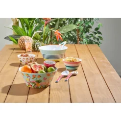 Outlet Saladier mélaminé Bayadère rayures multicolores Vaisselle Et Accessoires De Table