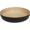 Saladier noir en bambou forme ronde|Gifi Clearance