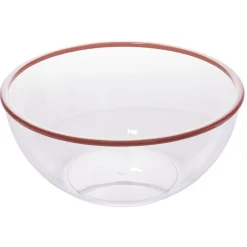 Saladier plastique transparent bordure coloré Ø28xH12,2cm|Gifi Best