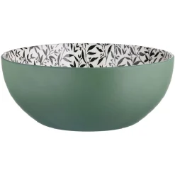 Saladier porcelaine porcelaine intérieur motif feuillage Ø23xH8,8cm|Gifi Online
