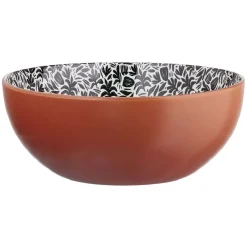 Saladier porcelaine porcelaine intérieur motif feuillage Ø23xH8,8cm|Gifi Online