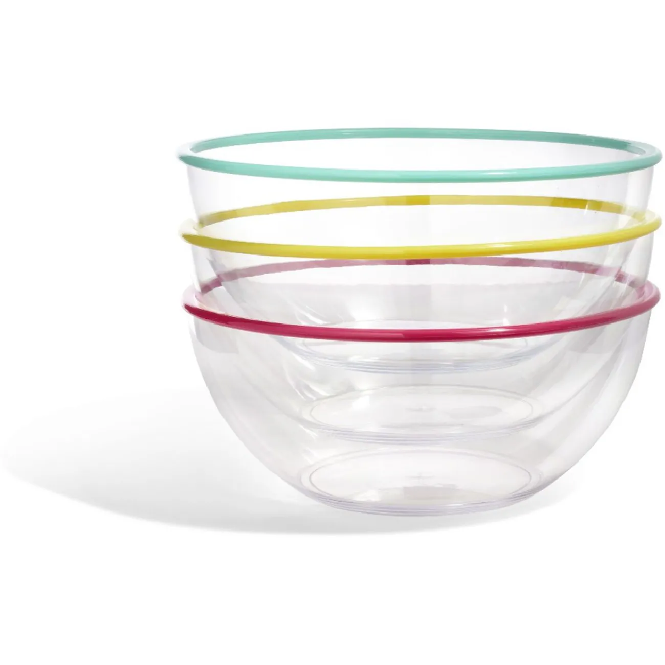 Saladier transparent au bord coloré|Gifi Hot